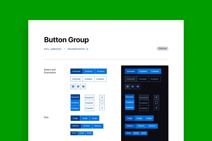 Button components from a design system